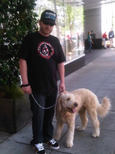 My husband Roy and Toby in Portland