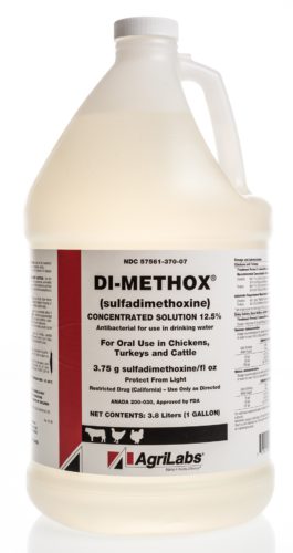Di-Methox 12.5% Sulfadimethoxine Solution - Treating Coccidia in Puppies and Dogs - Generic Albon