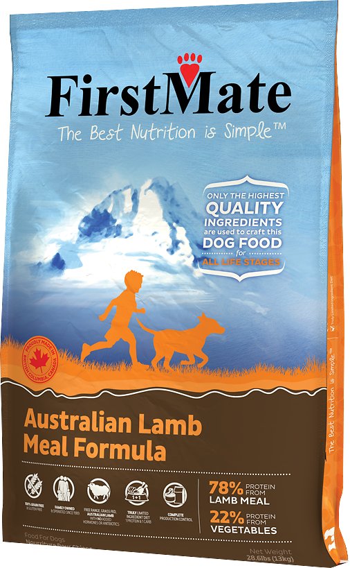 FirstMate Australian Lamb Meal Formula Limited Ingredient Diet Grain-Free , 28.6-lb bag â€“ $73.99