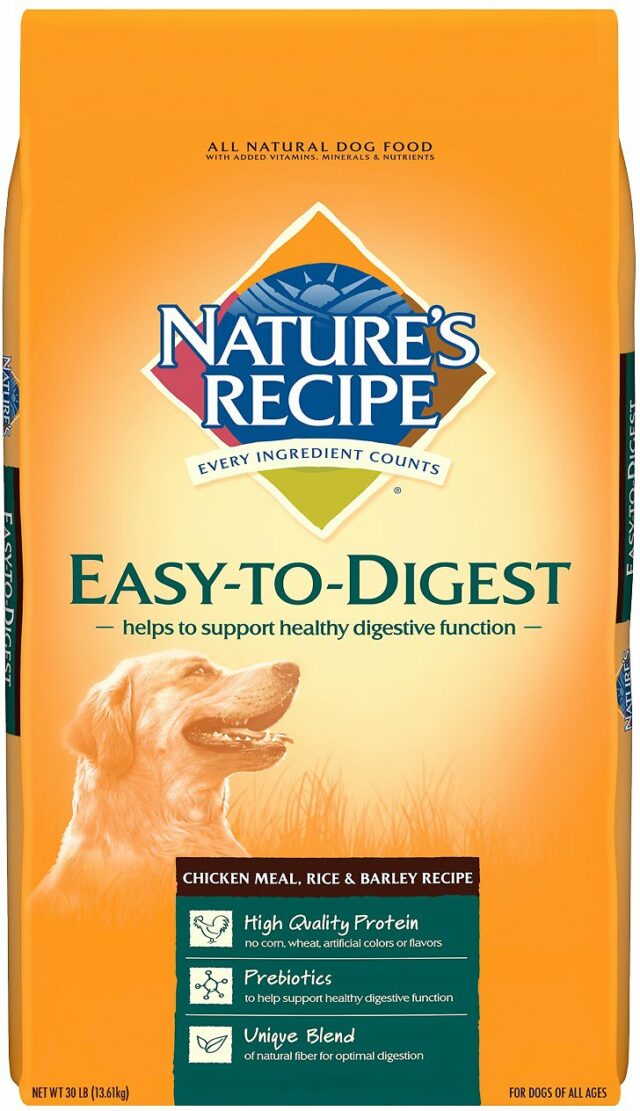 Nature's Recipe Easy-To-Digest Chicken Meal, Rice & Barley Recipe Dry Dog Food, 30-lb bag