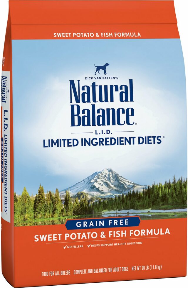 Natural Balance L.I.D. Limited Ingredient Diets Sweet Potato & Fish Formula Grain-Free Dry Dog Food, 26-lb bag