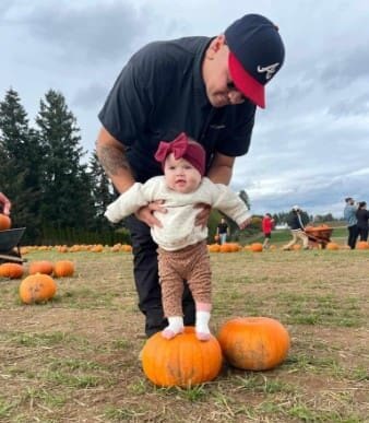 Our son Connor and his daughter Opal