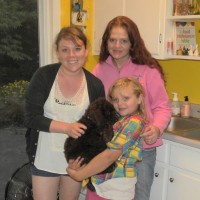 Labradoodle Puppy "Maybelle" at home with her new Mommy